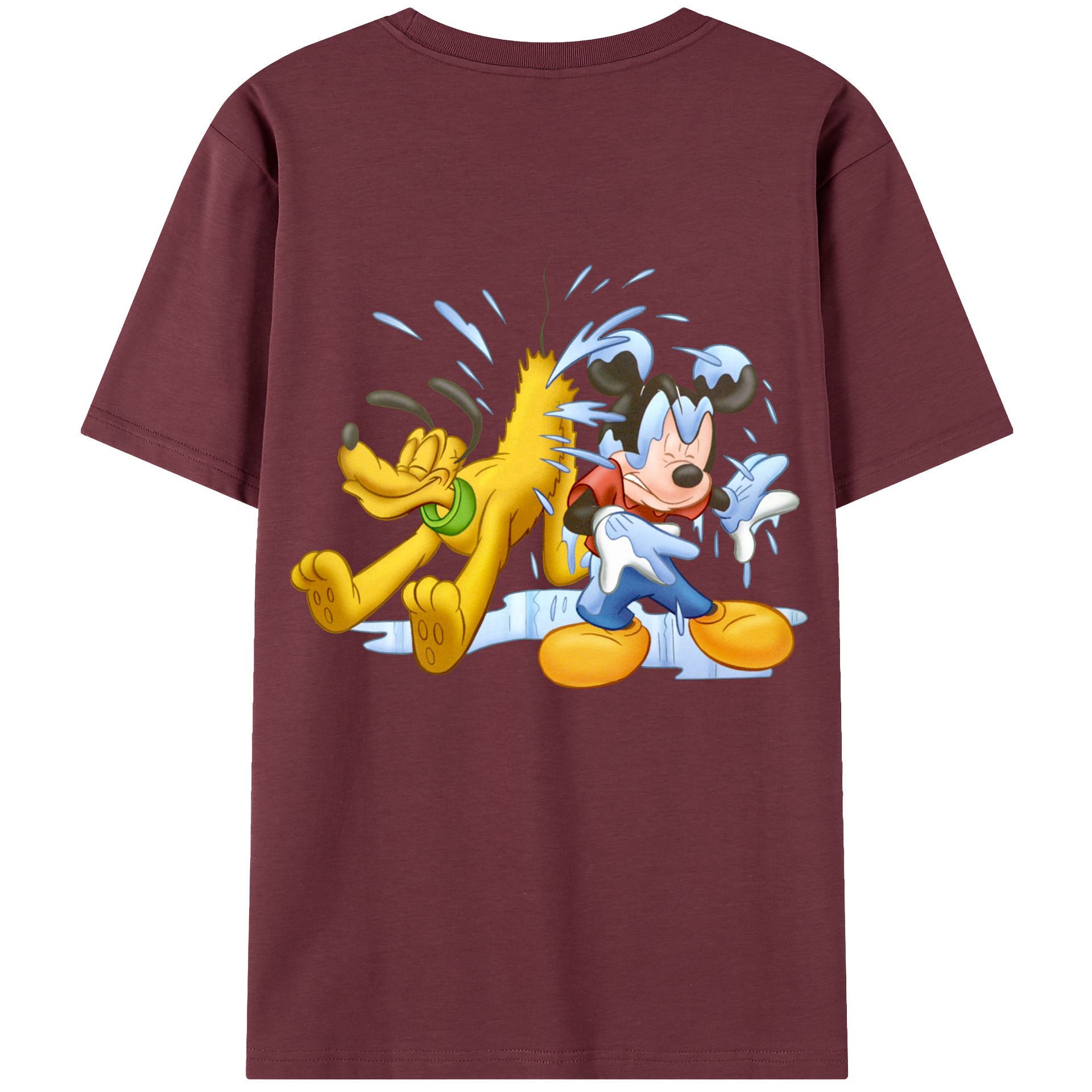 （画像用） ミッキーマウス Mickey Mouse 綿100％半袖Tシャツ（背面プリント）